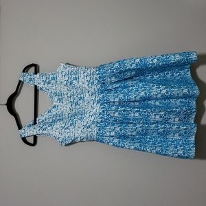 Calvin Klein blue and white dress